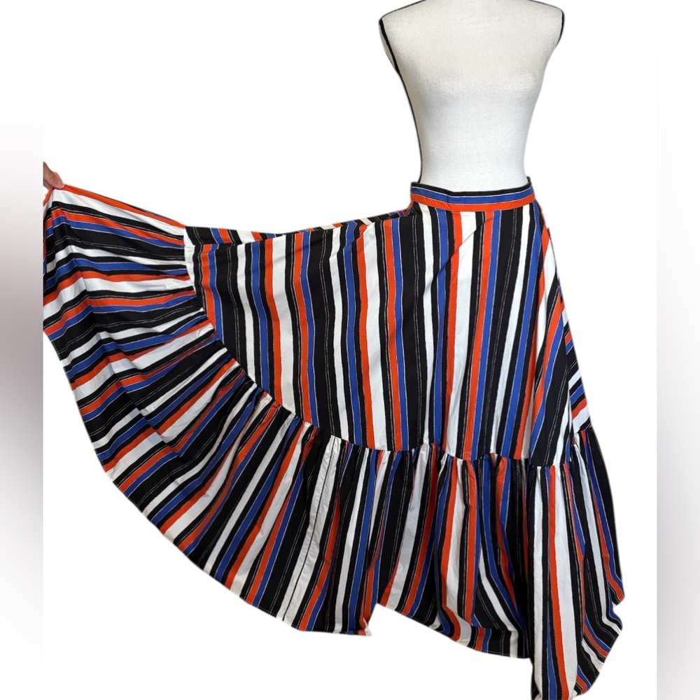 Plan C Multicolor Striped Maxi Skirt Women’s Size 40 Small